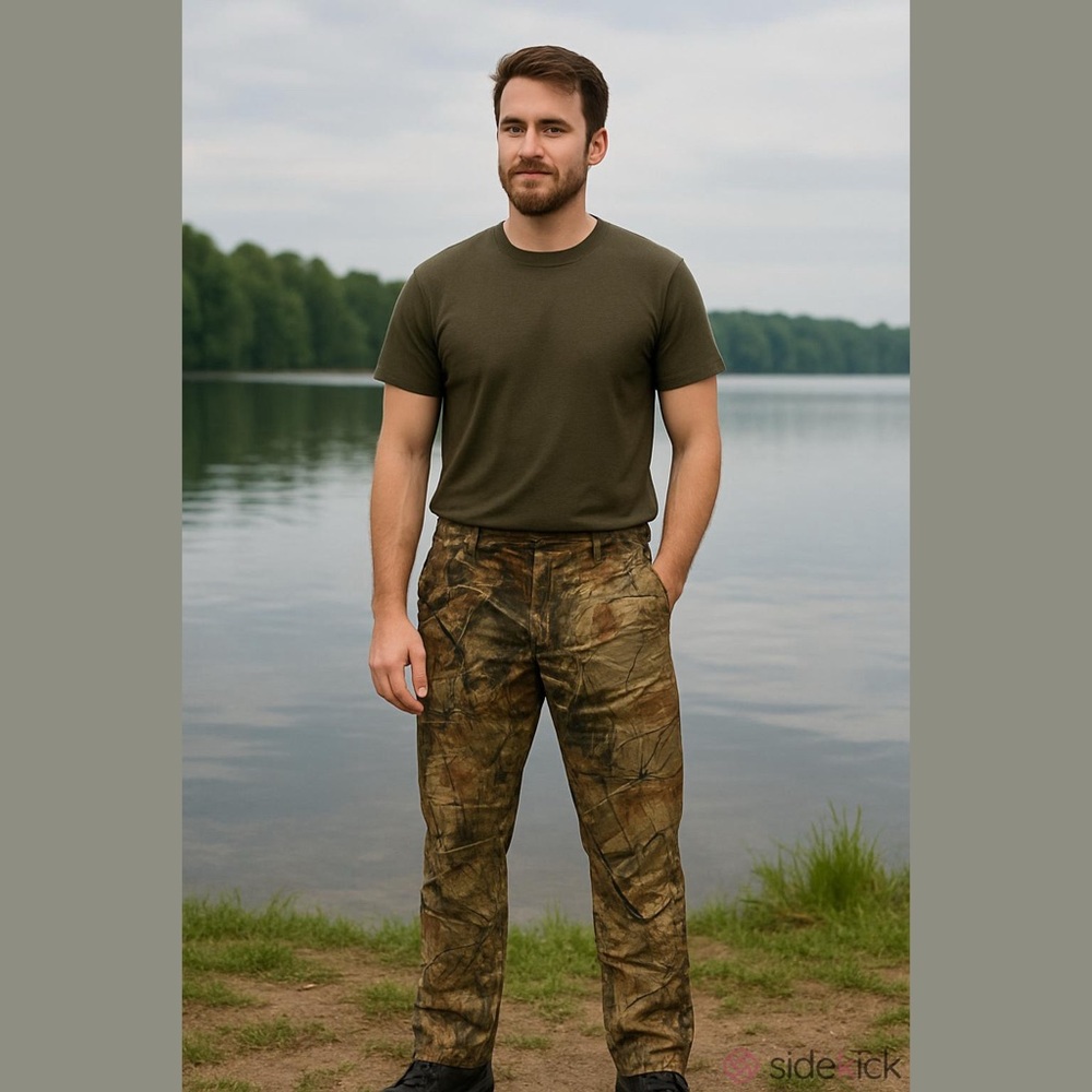 Wrangler Double Knee Men's  38 x‎ 32 Camo Hunting Outdoors Pants